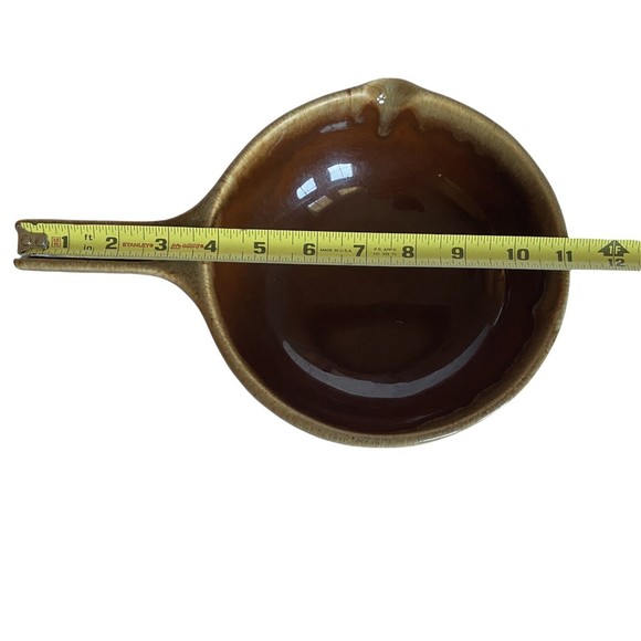 Rubel Brown Drip Glaze Handled Rustic Stoneware Pour Spout Serving Dish 2013 - Picture 3 of 10
